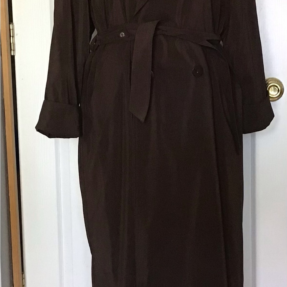 London Fog Towne Coffee Brown Women’s Trench Coat Size 6 R